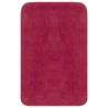 Luxurious Fuchsia Bathroom Mat Set - 3 Pieces