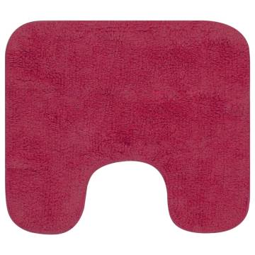 Luxurious Fuchsia Bathroom Mat Set - 3 Pieces