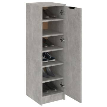 Shoe Cabinet Concrete Grey - Stylish Storage Solution