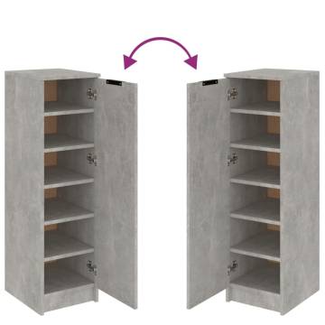 Shoe Cabinet Concrete Grey - Stylish Storage Solution