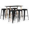 7 Piece Bar Set Black Colour black Number of 6 