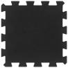 Rubber Floor Tiles 9 pcs Black - Durable 16mm Mats