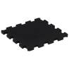 Rubber Floor Tiles 9 pcs Black - Durable 16mm Mats