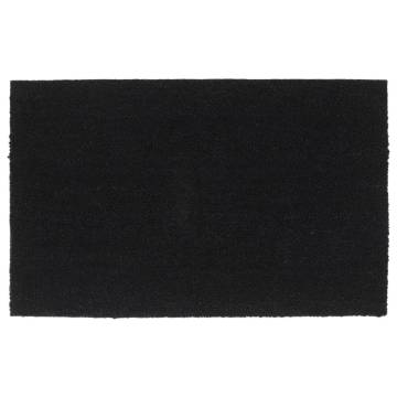 Durable Black Coir Door Mat 50x80 cm | Hipomarket UK