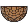 Durable Half Round Door Mat 45x75 cm | Rubber & Coir