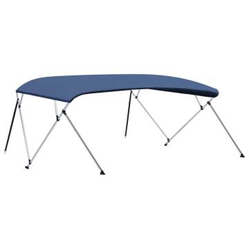 4 Bow Bimini Top Navy Blue - Boat Canopy 243x(230-244)x137 cm