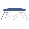 4 Bow Bimini Top Navy Blue - Boat Canopy 243x(230-244)x137 cm