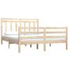 Solid Wood Bed Frame 135x190 cm Double - Classic Design