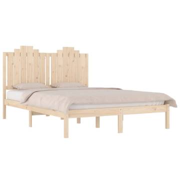 Solid Wood Pine Bed Frame 150x200 cm King Size | HipoMarket