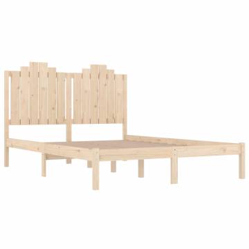 Solid Wood Pine Bed Frame 150x200 cm King Size | HipoMarket