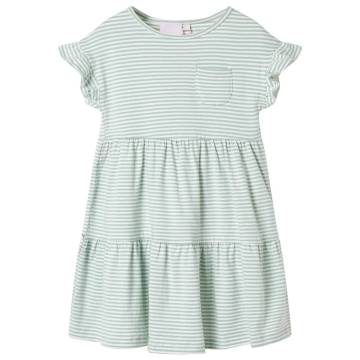 Kids' Dress with Ruffle Sleeves in Mint - Size 140 | HipoMarket