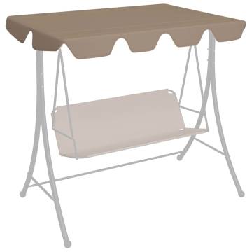 Replacement Canopy for Garden Swing - Taupe | HipoMarket