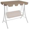 Replacement Canopy for Garden Swing Taupe 188/168x145/110 cm Colour taupe Size 188/168 x 145/110 cm Quantity in Package 1 