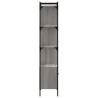 Stylish Grey Sonoma Bookcase with Door - 44.5x30x154.5 cm