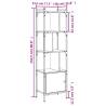 Stylish Grey Sonoma Bookcase with Door - 44.5x30x154.5 cm