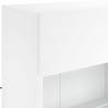 Stylish White TV Wall Cabinet with LED Lights | Hipomarket