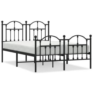 Robust Black Metal Bed Frame 120x200 cm - Hipomarket