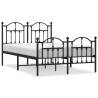 Robust Black Metal Bed Frame 120x200 cm - Hipomarket