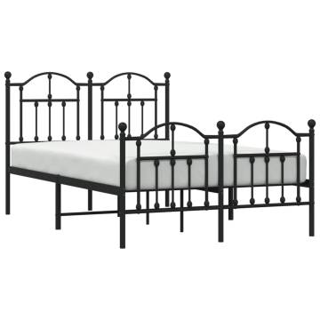 Robust Black Metal Bed Frame 120x200 cm - Hipomarket