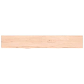 Bathroom Countertop 200x30cm - Untreated Solid Oak Wood