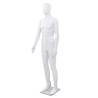 Full Body Male Mannequin with Glass Base Glossy White 185 cm Colour white Gender male 