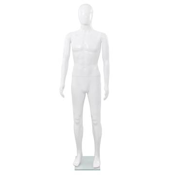 Full Body Male Mannequin - Glossy White 185 cm | HipoMarket