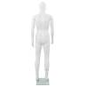 Full Body Male Mannequin - Glossy White 185 cm | HipoMarket