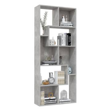 Concrete Grey Book Cabinet 67x24x161 cm - Stylish & Durable