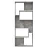 Concrete Grey Book Cabinet 67x24x161 cm - Stylish & Durable