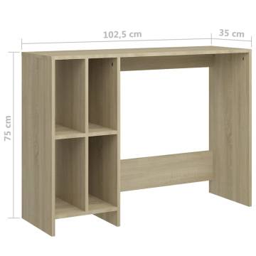 Notebook Desk Sonoma Oak - Modern Engineered Wood Desk