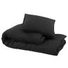 Duvet Cover Set Black 200x220 cm Cotton - Comfort & Style