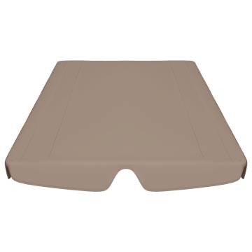 Replacement Canopy for Garden Swing - Taupe | HipoMarket