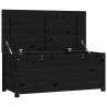 Storage Box Black 110x50x45.5 cm | Solid Pinewood Organizer