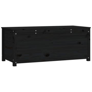 Storage Box Black 110x50x45.5 cm | Solid Pinewood Organizer