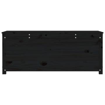 Storage Box Black 110x50x45.5 cm | Solid Pinewood Organizer