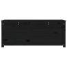 Storage Box Black 110x50x45.5 cm | Solid Pinewood Organizer