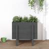 Garden Planter Grey 62x50x57 cm Solid Wood Pine Colour grey pine Size 62 x 50 x 57 cm Quantity in Package 1 