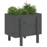 Garden Planter Grey 62x50x57 cm | Solid Pine Wood | Hipomarket