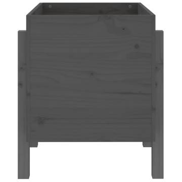 Garden Planter Grey 62x50x57 cm | Solid Pine Wood | Hipomarket