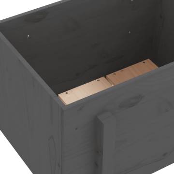 Garden Planter Grey 62x50x57 cm | Solid Pine Wood | Hipomarket