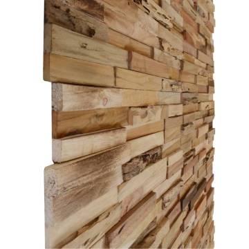 Wall Cladding Panels - 10 pcs Recycled Teak Wood | Hipomarket UK