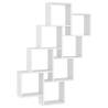 Wall Cube Shelf White 90x15x119 cm - Space-Saving Storage