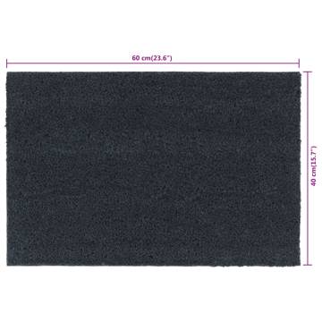 Durable Dark Grey Coir Door Mat 40x60 cm | HipoMarket