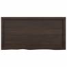 Wall Shelf Dark Brown Solid Wood Oak - Rustic Storage Solution