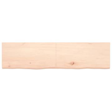 Bathroom Countertop 160x40 cm - Untreated Solid Oak Wood