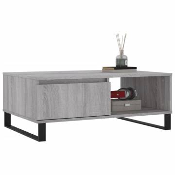 Coffee Table Grey Sonoma - Engineered Wood 90x60x35 cm