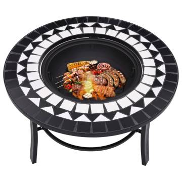 vidaXL Mosaic Fire Pit 68cm – Stylish & Functional