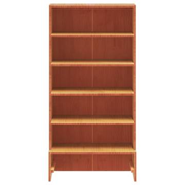 Elegant Wax Brown Shoe Cabinet - Solid Pinewood 52x30x104 cm