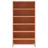 Elegant Wax Brown Shoe Cabinet - Solid Pinewood 52x30x104 cm