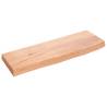 Wall Shelf Light Brown - Solid Oak, Rustic Style | Hipo Market